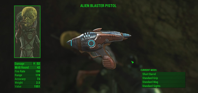 where to find alien blaster fallout 4